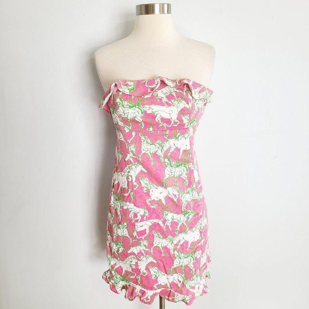 Lilly Pulitzer Pink and Green Mini Dress - Picture 2 of 7